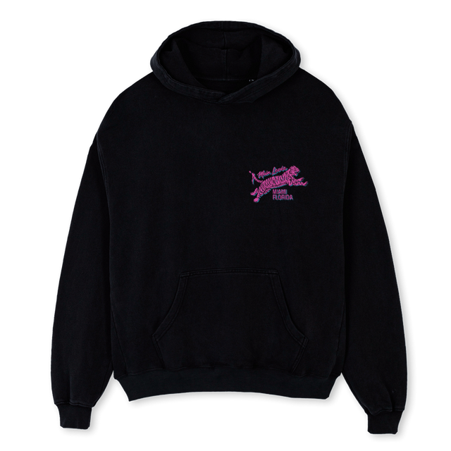 MIAMITIGERHOODIE Black Oversized Hoodie.