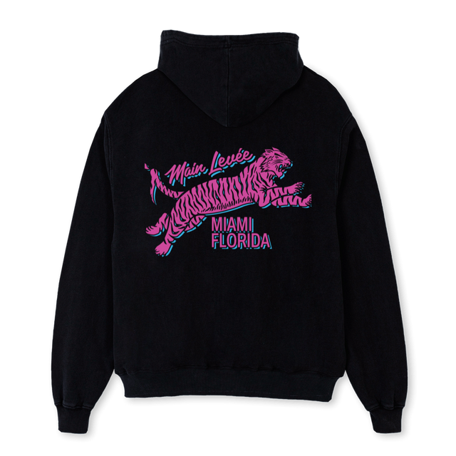 MIAMITIGERHOODIE Black Oversized Hoodie.