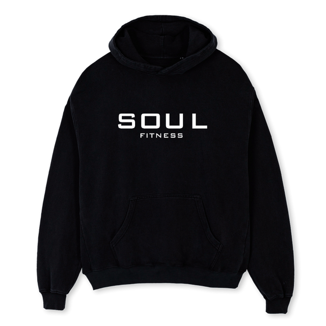 HOODIESOUL_B Black Oversized Hoodie.