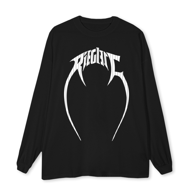 SPRINGLSRVR Black Oversized LS Tee.