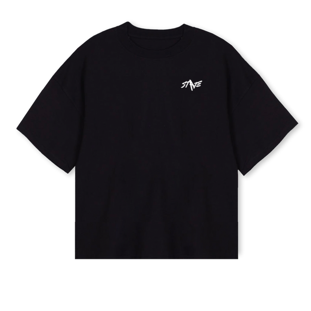 STATE Black Oversized Boxy Tee.