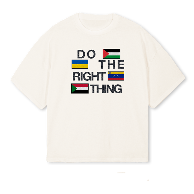 DTRTTWO Vintage White Oversized Boxy Tee.
