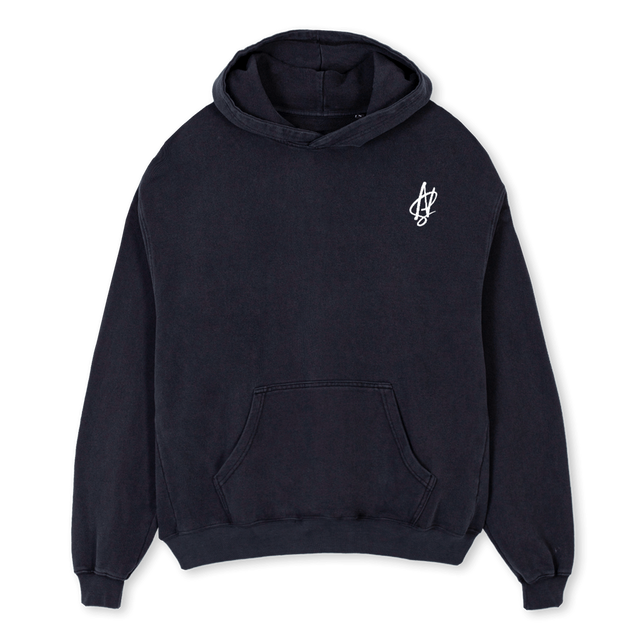 NSVNTGWASH Vintage Black Oversized Hoodie.