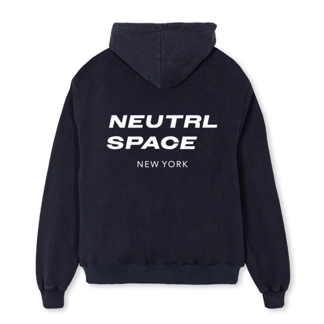 NSVNTGWASH Vintage Black Oversized Hoodie.