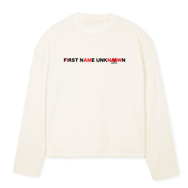 KEITHVALENTINE Vintage White Oversized Boxy LS Tee.