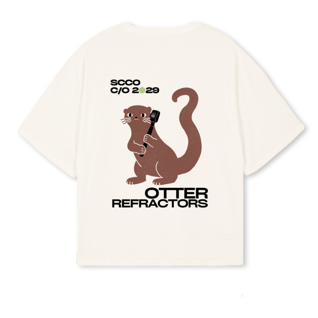 OTTER BOXY_VW Vintage White Oversized Boxy Tee.