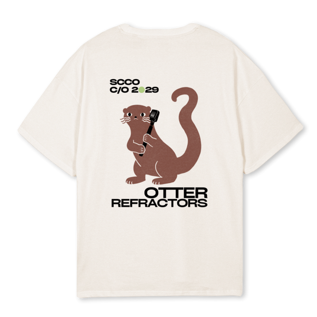 OTTER OVERS_VW Vintage White Oversized Tee.