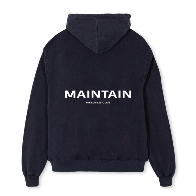 MAINTAIN Vintage Black Oversized Hoodie.