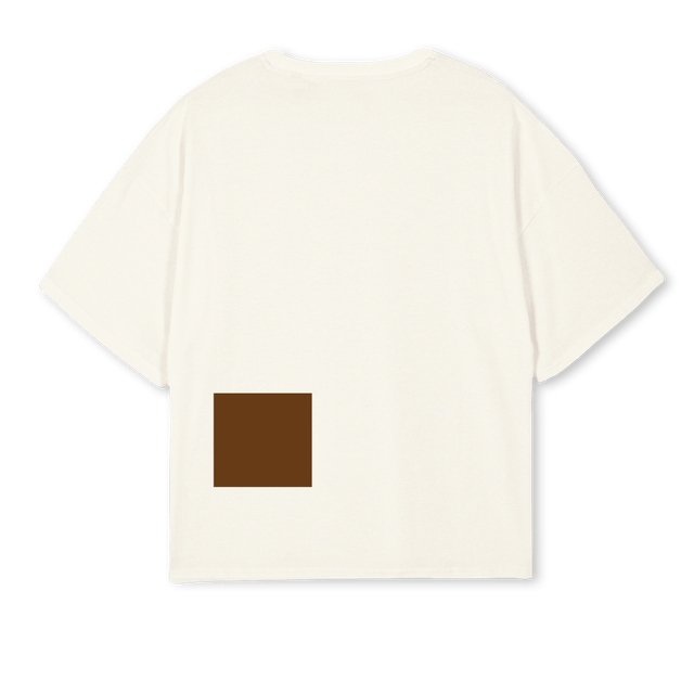 AME STRONG Cream Oversized Boxy Tee.