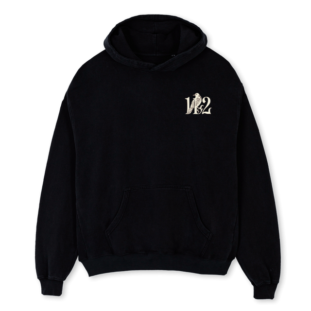 HDECROWONETWELVE Black Oversized Hoodie.