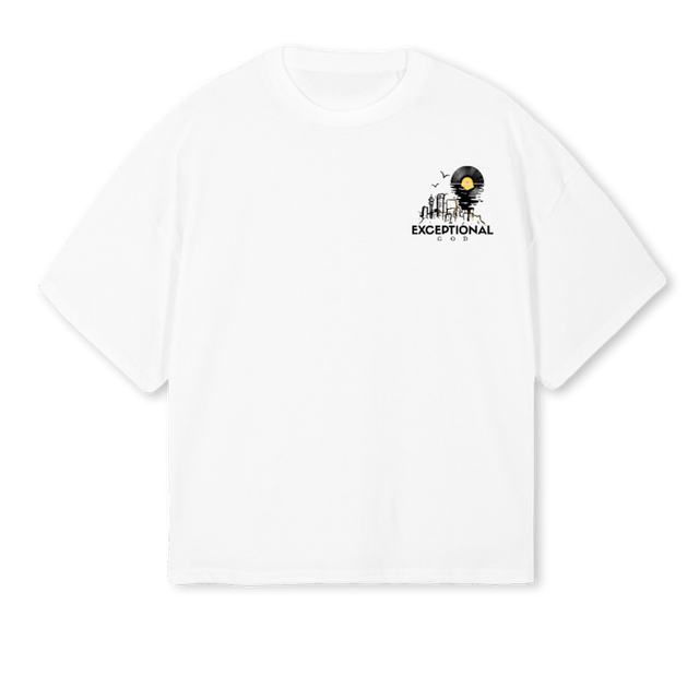 KAYGEEMEXICOWHT White Oversized Boxy Tee.