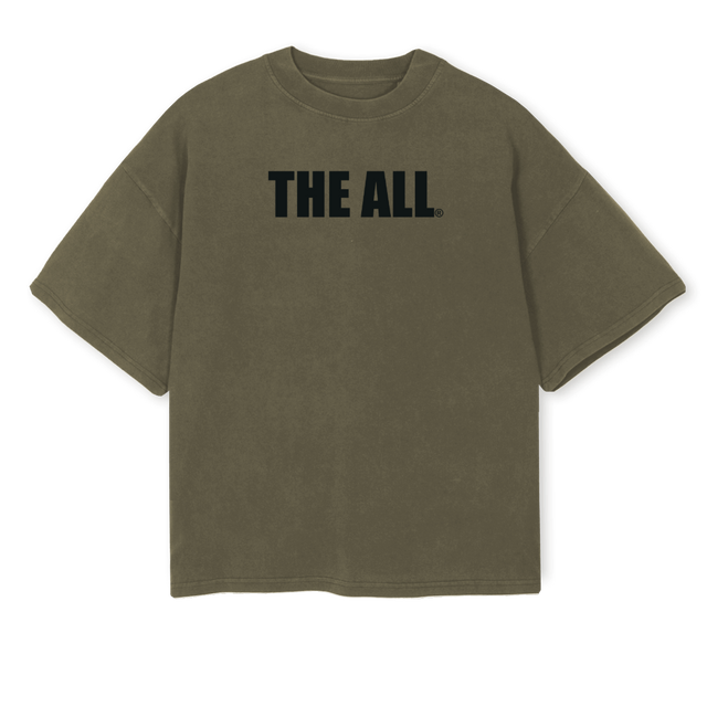 TFRONT Vintage Olive Oversized Boxy Tee.
