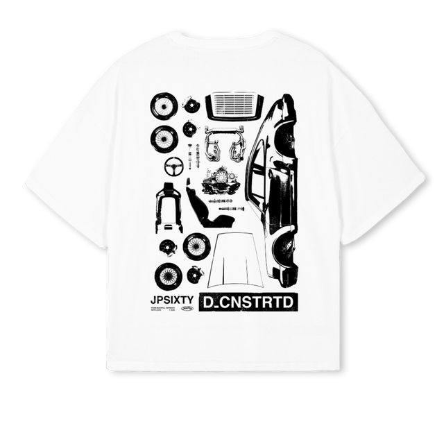 DECONSTRUCTEDSHIRT White Oversized Boxy Tee.