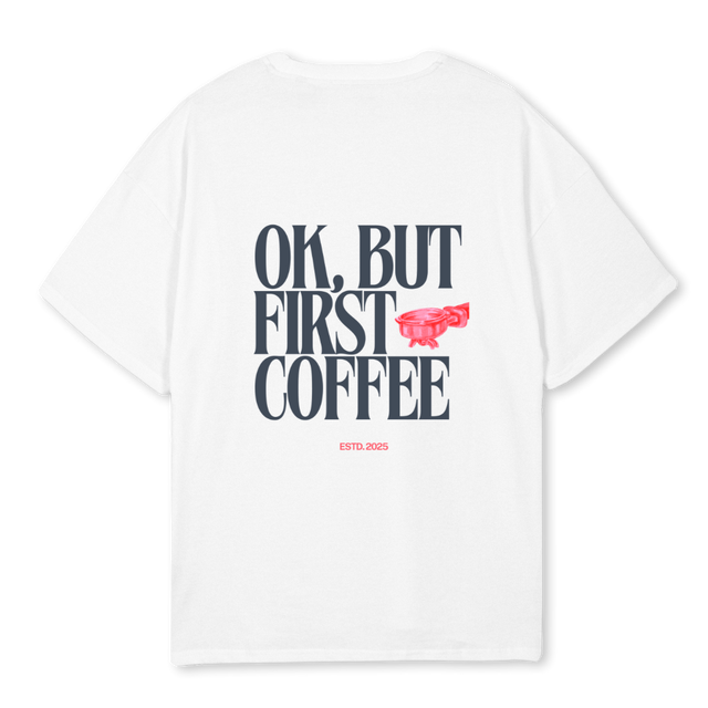 PRIMERO COFEE White Oversized Tee.