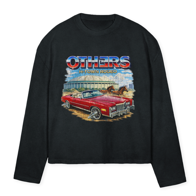 RODE LK Vintage Black Oversized Boxy LS Tee.