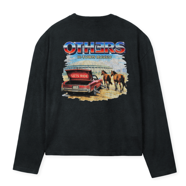 RODE LK Vintage Black Oversized Boxy LS Tee.