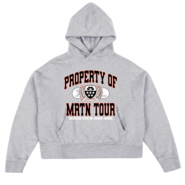 TOURGREY Light Grey Marl Oversized Boxy Hoodie.