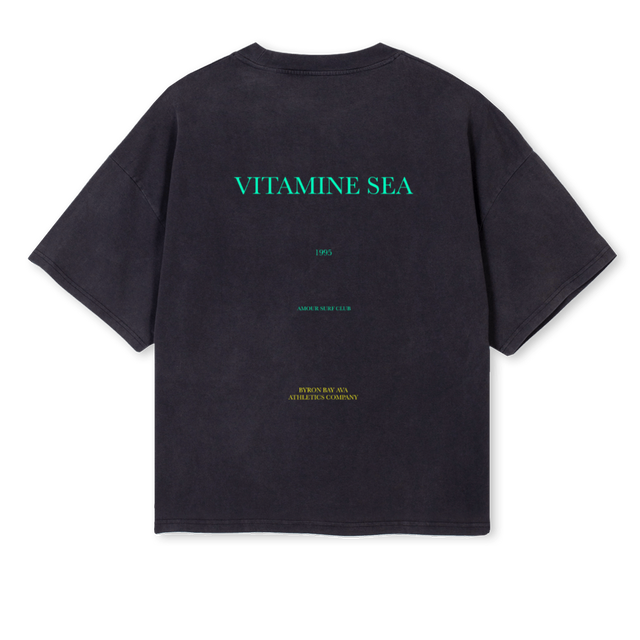 AVAVITAMINESEA Vintage Black Oversized Boxy Tee.