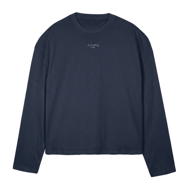 MAGGIORE Navy Blue Oversized Boxy LS Tee.