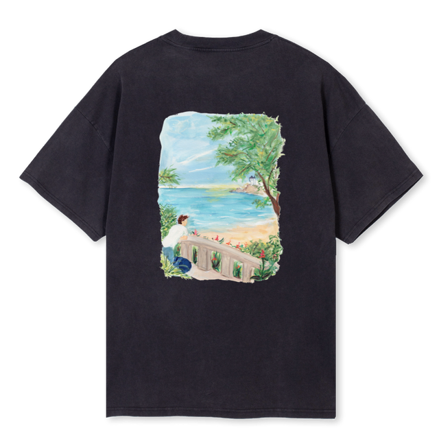 TIMJULACOT Vintage Black Oversized Tee.