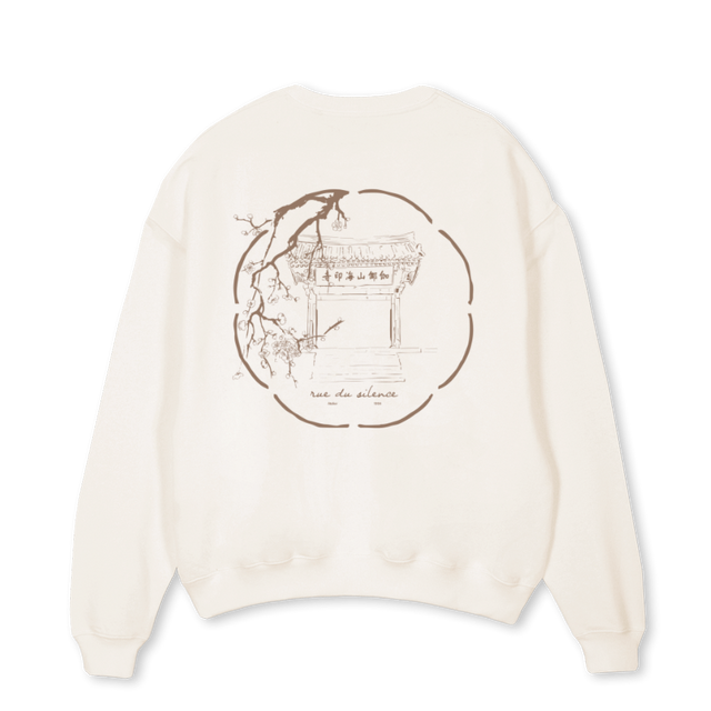 TOKYO Vintage White Oversized Crewneck Sweater.