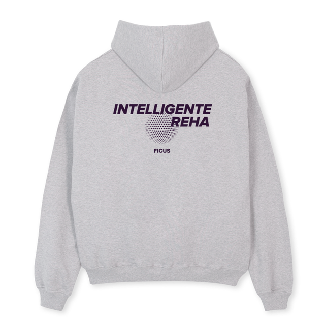 FICUSHOGRMARLEINS Light Grey Marl Oversized Hoodie.