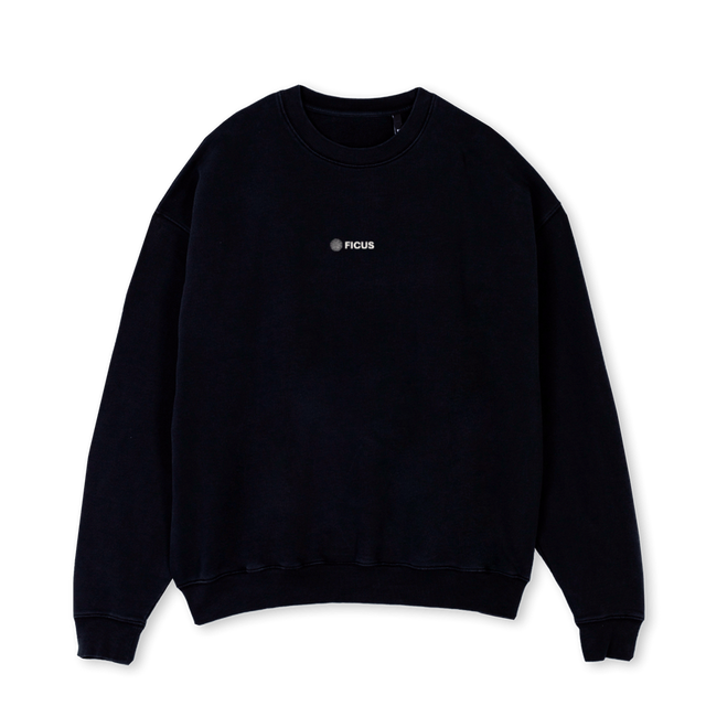 FICUSCNBLACKEINS Black Oversized Crewneck Sweater.