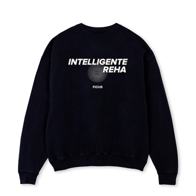 FICUSCNBLACKEINS Black Oversized Crewneck Sweater.