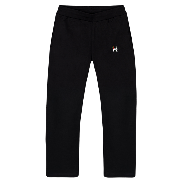 HUSH THORN ROS PA Black Straight-Leg Relaxed Sweatpants.