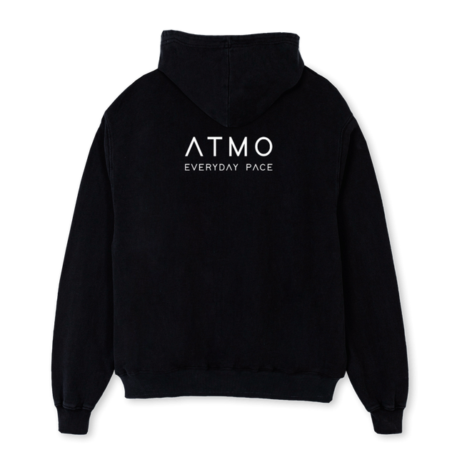 ATMOHO Black Oversized Hoodie.