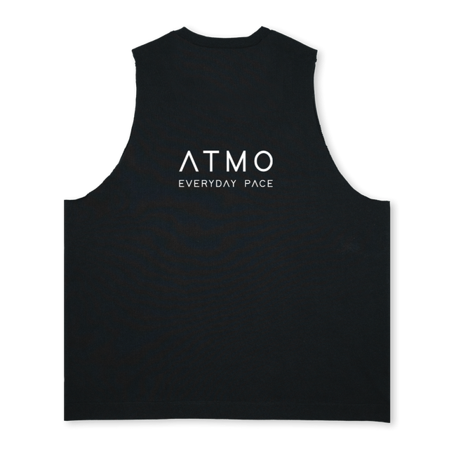 ATMOTM Deep Black Oversized Vest.