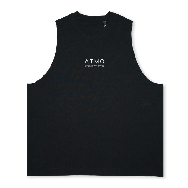 ATMOTL Deep Black Oversized Vest.