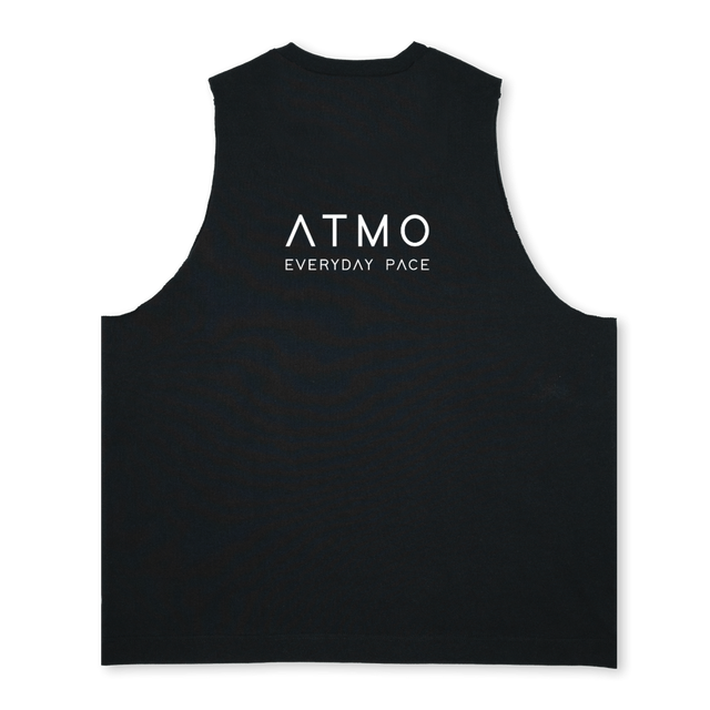 ATMOTL Deep Black Oversized Vest.