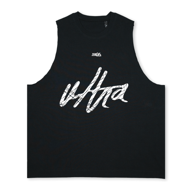 ULTRATANK Deep Black Oversized Vest.