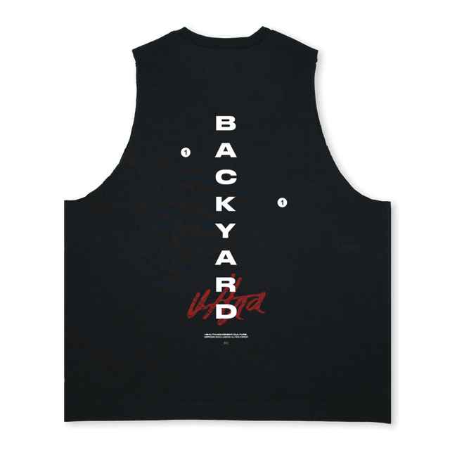 ULTRATANK Deep Black Oversized Vest.
