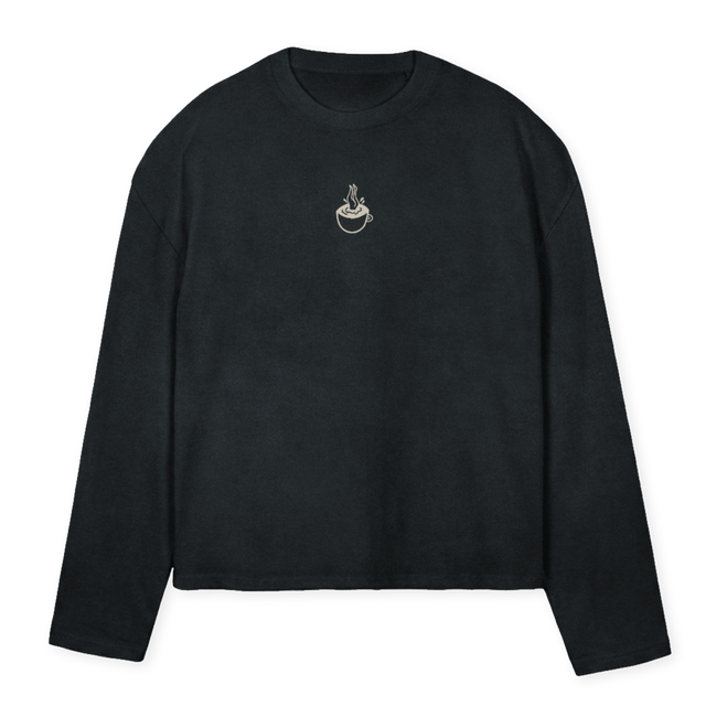 BLAC Vintage Black Oversized Boxy LS Tee.