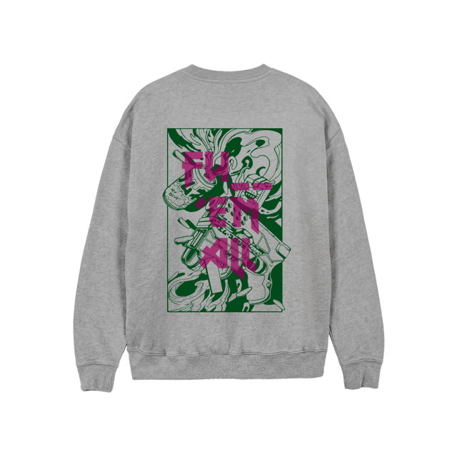 ADWBRUNNERGRNBRY Grey Marl Regular Crewneck Sweater.