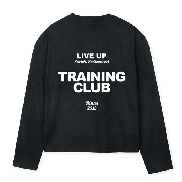 LIVEUP  VINTAG Vintage Black Oversized Boxy LS Tee.