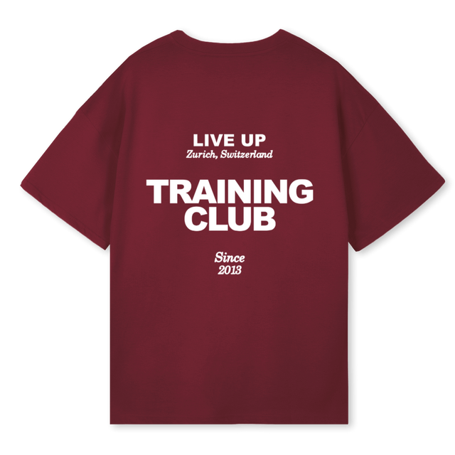 BURGUND LIVEUP Burgundy Oversized Tee.