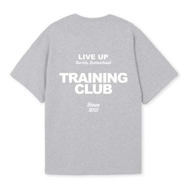 SHOR LIVEUP Light Grey Marl Oversized Tee.