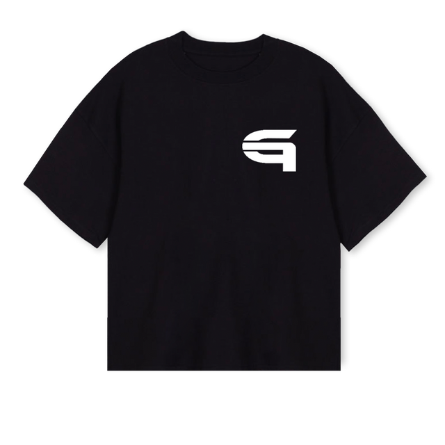 GAUTROX FINALE  Black Oversized Boxy Tee.