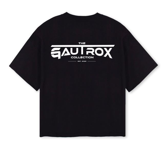 GAUTROX FINALE  Black Oversized Boxy Tee.