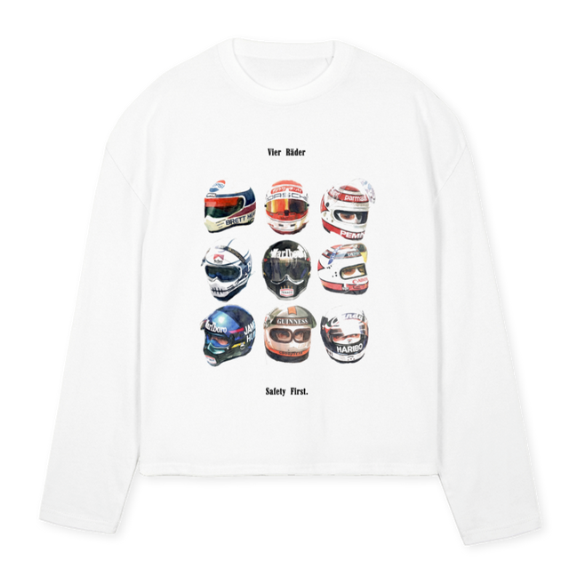 SAFETY White Oversized Boxy LS Tee.