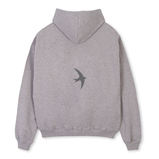 CATF ZIIP Grey Marl Oversized Zipped Hoodie.