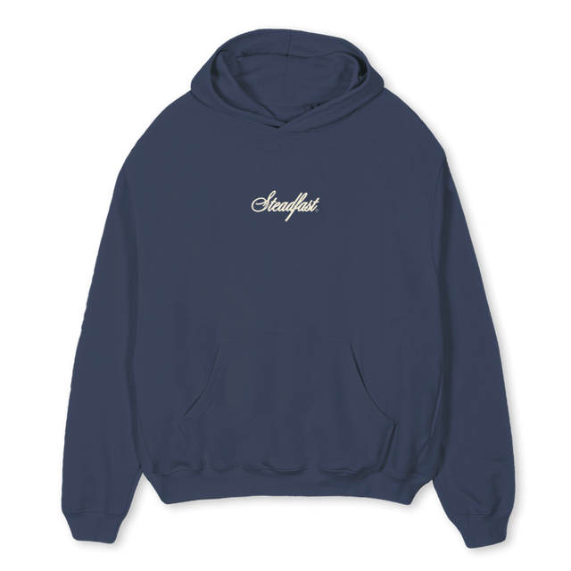 KINGNAVY Navy Blue Oversized Hoodie.