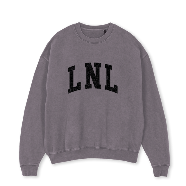 LNL GREYSWEATSHIRT Pigment Grey Oversized Crewneck Sweater.