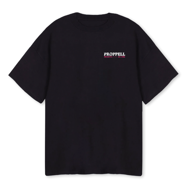 GOS PARII Black Oversized Tee.