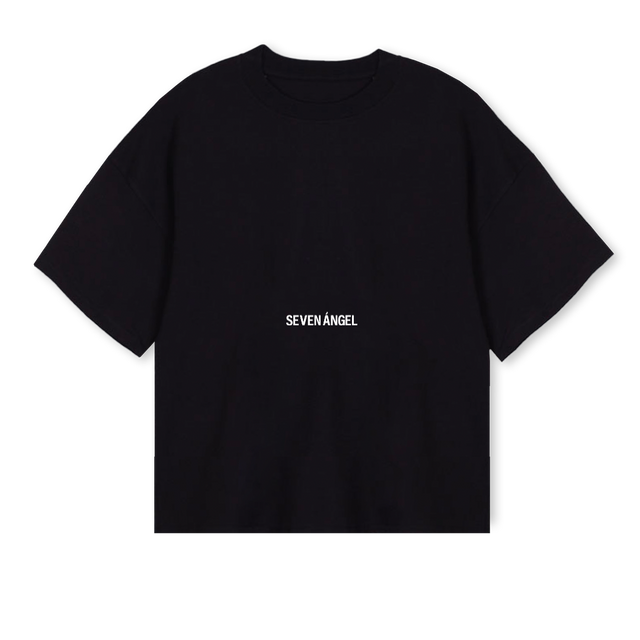 NON DOUBTERS BACK Black Oversized Boxy Tee.