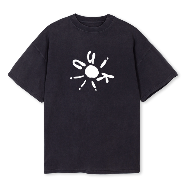SAMPLEBLKSUN Vintage Black Oversized Tee.