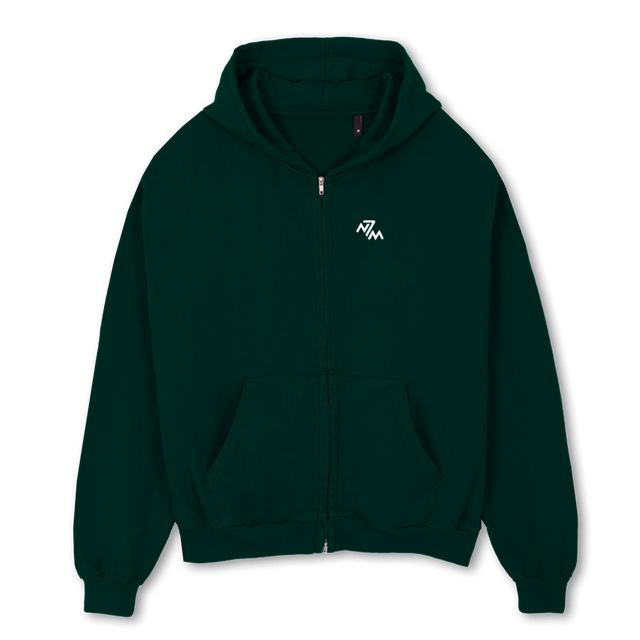 GREENZIP Wild Green Oversized Zipped Hoodie.